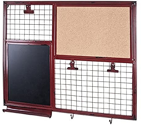 HAKU Möbel Memoboard rot, Kork, Metall - Maße: B 65 cm x H 57 cm x T 6 cm, Style: Industrial