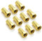 deleyCON F-Stecker Set 7mm schraubbar - 10 Stück - vergoldet - Gummidichtung - für Koaxial Antennenkabel Sat Kabel BK Anlagen LNB Multischalter