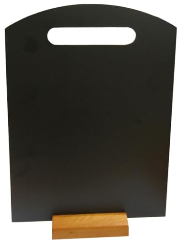 Quickdraw Kreidetafel mit tafelförmiger Speisekarte mit Sockel für Pubs, Cafés A5 Schwarz