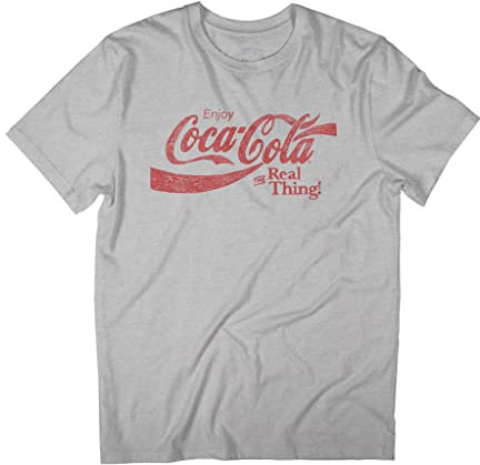 Coca Cola Men's The Real Thing T-Shirt, Heather Grey, XL