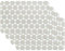 Venilia Caline 59042 Placemat Set for Dining Room Grey Hexagon Vintage Pattern, Set of 4, Wipe-Clean Polypropylene, Food Safe, 45 x 30 cm, 4 Pieces