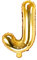 PartyDeco Folienballon Buchstabe J Gold-Geburtstag Hochzeit Jahrestag Folienballon Buchstabe J- Gold Größe ca. 35 cm Geburtstag Hochzeit Verlobung Silvesterparty Folienballon Hel Deko Geburtstag