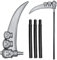 Boland 00575 Skull Cutter Black/Silver 103 cm