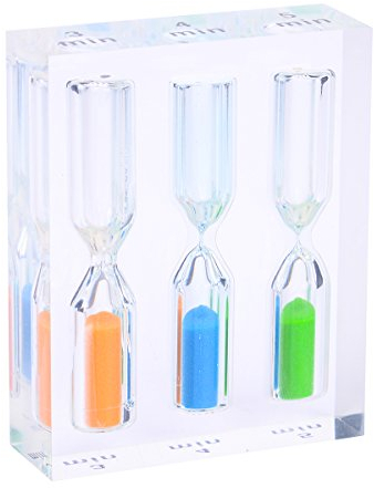 Weiye Sanduhr, Acryl, Sanduhr, 1+2+3 Minuten, Sandglas, Sanduhr, 3+4+5 Minuten 3+4+5 Min