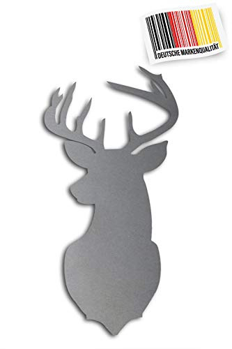 Luxflair Edler Hirsch als Wanddeko aus hochqualitativem Stahl, 80cm x 40cm mit Magnet-Befestigung. Perfektes Accessoire für jeden Raum.