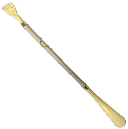 HAC24 2in1 Rückenkratzer 50cm Schuhanzieher Rücken Kratzer Schuhlöffel Schuhanziehhilfe Anziehhilfe Kratzhilfe Inkl. Aufhängeschlaufe