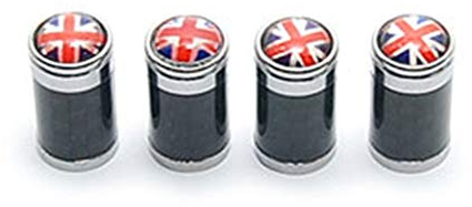 4 Stück ALU Carbon Fiber Autoreifen Ventilschaft Ventilabdeckung Kappe Aufkleber für Mini Cooper F / R-Serie(Carbon Fiber,01)