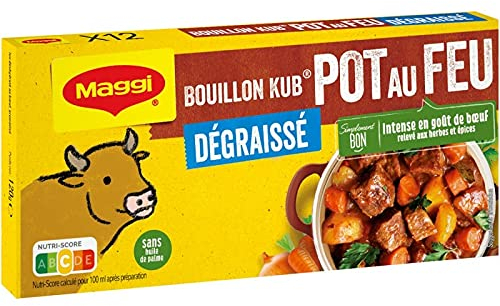 NESTLE MAGGI - Bouillon Kub Pot-Au-Feu Degraisse 120G - Lot De 4