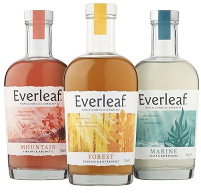 Everleaf Collection Pack - Non-Alcoholic Aperitif (3x50cl) | Spirit Alternative | Prepare Easy Alcohol Free Cocktails & Spritzes Everyday | Made from the World's Most Wonderful Plants | Drinks Gift