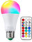 REYLAX Farbige Leuchtmittel LED RGBW Lampe E27 10W, Warmweiß 3000K Dimmbare Edison Glühbirne Lampen Dual Memory 12 Farben LED Birnen, Kabellos Fernbedienung inklusive, für Bar KTV Party Dec