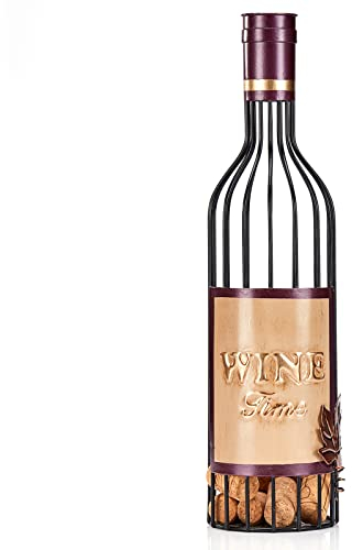 Aayla Weinzeit-Flaschenkorkenhalter, Weinkorkensammler, Geschenk für Weinliebhaber zum Dekorieren von Zuhause und Küche (Drahtwein)