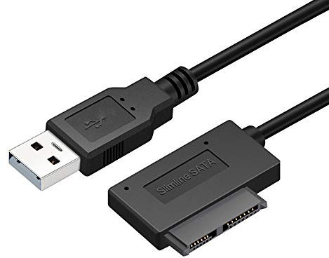 Câble Adaptateur Câble Adaptateur USB 2.0 vers SATA Convertisseur Externe et câble pour Lecteur Optique CD / DVD pour Ordinateur Portable Écologique et Utile et Professionnel