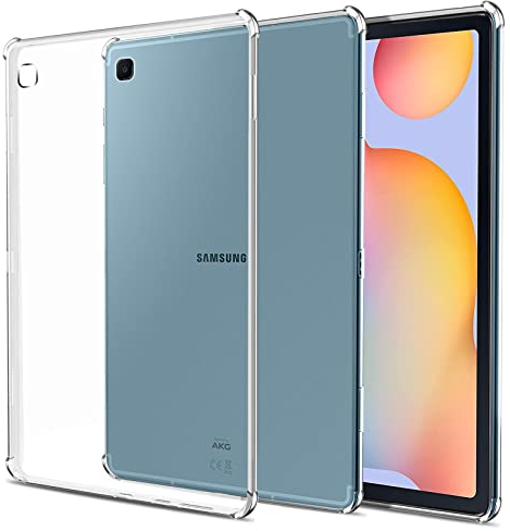easyBee Hülle für Samsung Galaxy Tab S6 Lite 10,4-Zoll 2024/2020/2022, Ultradünn Stoßfest Silikon Tablet Schutzhülle, HD Durchsichtig Rückseite Abdeckung TPU Case - Transparent