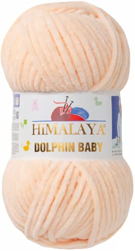Strickfein Himalaya Dolphin Baby Wolle Garn Baumwolle Strickwolle zum Stricken häkeln (80333 Lachs)