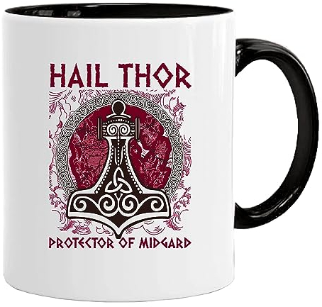 Wikinger Tasse| Hammer of Thor | Kaffee säuft Kaffee-Becher Geschenk Geschenkidee für alte Männer Papa Opa Kaffeetasse Wikinger-Motiv Tasse mit Spruch | Kaffeetasse | Kaffeetasse | tassen