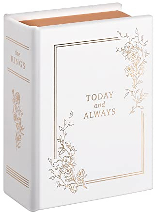 Lillian Rose Wedding Ring Book Box, One Size, White
