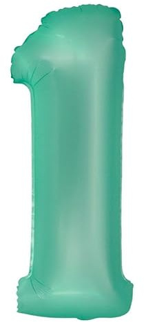 Playflip XL Folienballon Mint matt Zahl 1