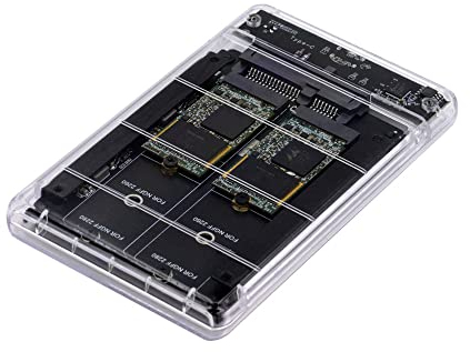 cablecc Dual NGFF B+M-Key M.2 SSD Karte JBOD Raid0 Span Bridge auf USB3.0 Typ-C USB-C 2.5inch SATA Combo Gehäuse