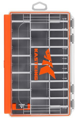 KastKing HyperSeal Waterproof Tackle Box, Waterproof 3600 and 3700 Tackle Trays, Fishing Tackle Box Organizer with Removable Dividers, Lure Box and Terminal Tackle Storage