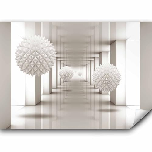 murando - Fototapete Premium-Vlies 3D Effekt 150x105cm Foto Tapete Schlafzimmer Wohnzimmer Vliestapete XXL Wandtapete Motivtapeten Bildtapete 3d Effekt Wand Dekoration Flur Optisch Abstrakt Tunnel