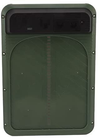 Greensen Automatische Hühnerklappe Batterie Automatischer Hühnerstall Türöffner mit Lichtsensor, Elektrische Hühnertür Automatisch, Hühnerstall-Tür für sichere Hühnerhaltung 25x20cm (Olivgrün)
