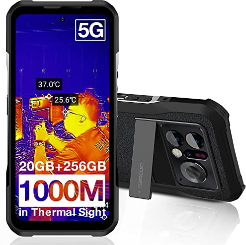 DOOGEE V20 Pro Outdoor Handy Ohne Vertrag 5G, 20GB RAM + 256GB ROM/2TB, Wärmebildkamera, 64MP+24MP Nachtsicht, 6,43 AMOLED FHD+ Dual SIM 5G Outdoor Smartphone Ohne Vertrag 6000mAh/33W IP68/OTG/NFC
