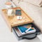 yamagahome Nachttisch zum einhängen aus Bambus, Bettregal zum Anklemmen mit Schubladen, Nachttisch Regal mit Getränkehalter und Kabelhalter für Bett & Etagenbett, Kinderzimmer und Schlafsaal, Natur