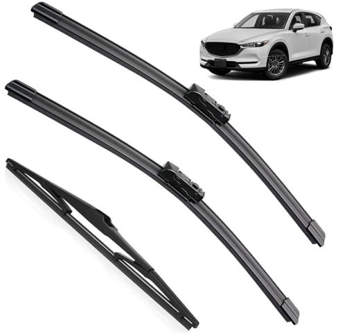 Limpiaparabrisas de vehículos Juego de limpiaparabrisas delantero y trasero for Mazda CX-5 CX-9 CX5 CX9 MK2 2020 2019 2018 2017 24 18 14 Limpiaparabrisas para todo clima