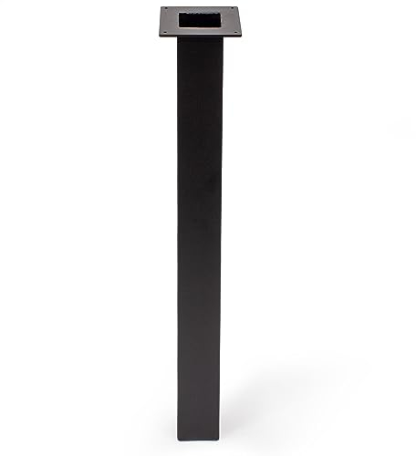 STABLEDESK Tischbeine Metall Schwarz - Tischfüße - Möbelfüße - Möbelbeine - 72cm Höhe, 40×40mm Profil - 1 Stück