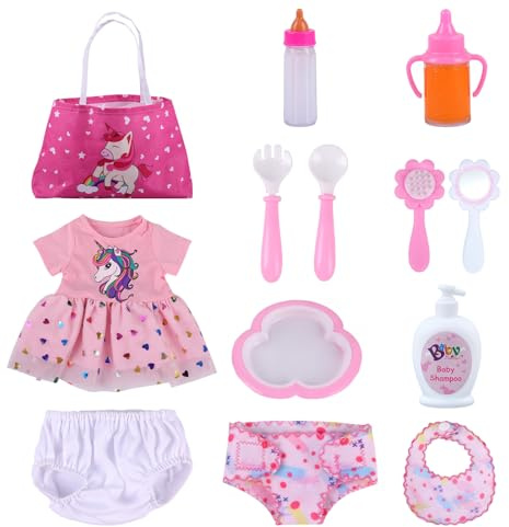 BABESIDE 13-Piece Reborn Baby Doll Accessories Set for 17-20 Inch Dolls