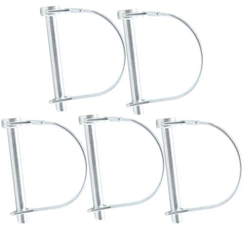 Hocansen 5 Pezzi Albero di Bloccaggio Perno 8x70mm Vite di Bloccaggio Perno Perni a forma di D per Rimorchi,Prato e Giardino (DX/8x70mm)