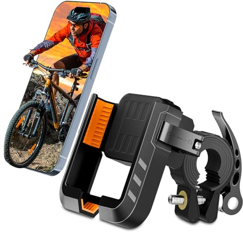 Zivacate Porta Cellulare Moto, 360° Staccabile Porta Telefono Moto, Supporto Telefono Moto Compatibile con iPhone 13 15 14 Pro Max Plus, Samsung (Max), Telefono Mobile 4.7'' a 7.2''