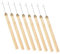 Anneome 8St Holzgriff häkeln stainless steel ausstecher rentier Haar-Dreadlock-Nadeln Werkzeuge zur Herstellung von Dreadlocks Bausatz Salon-Dreadlock-Tool Dreadlocks häkeln Haushalt Suite