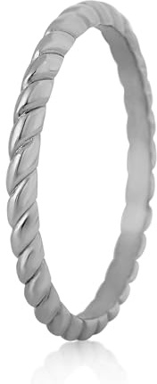 Akitsune Damenring | Eleganter 316L Edelstahlring für Frauen | Wasserfest und Antiallergen | Größe 48 bis 62