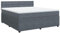 vidaXL Boxspringbett, Doppelbett mit Matratze Matratzenauflage, Bettgestell mit Lattenrost Kopfteil, Polsterbett Bett für Schlafzimmer, Dunkelgrau 180x200cm Samt