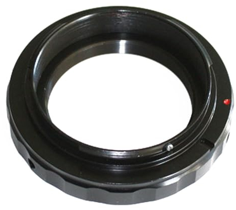 Anello adattatore universale in lega di alluminio con attacco T2 per fotocamere reflex Nikon collegate ai telescopi (M42 x 0,75 passo)