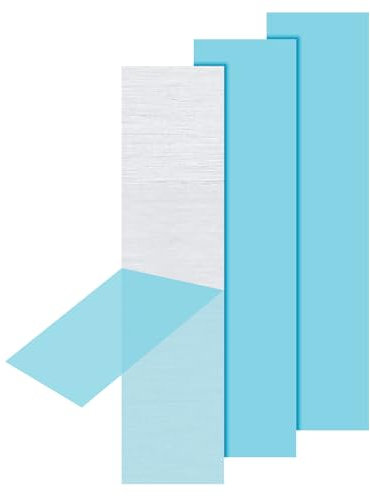 PATIKIL 6061 Hoja de Aluminio 4 x 0.98 x 1/25.4(0.04) 3 Piezas Placa Plana de Aluminio Liso Cubierta Con Película Protectora, Rectángulo Térmico 1Mm Para La Elaboración de La Industria