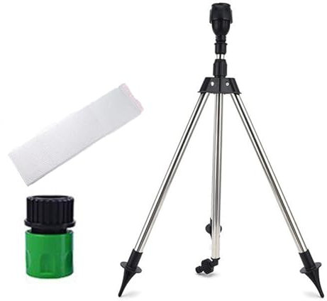 SH-RuiDu Arroseur rotatif à trépied, grande surface télescopique de 0 à 360 degrés, arroseur d'eau avec connecteur femelle de 1,9 cm pour irrigation agricole de jardin