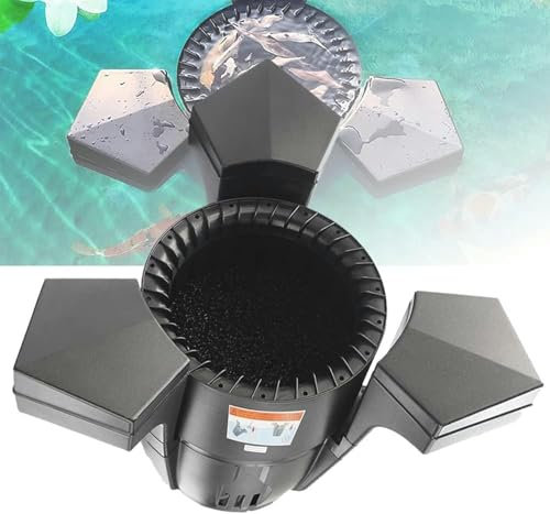 WQZzjm Saug-Schwimm-Skimmer, Pool-Skimmer-Roboter, schwimmender Teich-Skimmer, Teichsauger, automatischer Poolreiniger, Schwimmbad-Laubkeschernetz für Fischteich, Schwimmbad, Garten
