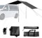 ComfyHarbor 6 m² wasserdichtes Sonnendach, Markise für Wohnmobil/SUV, feuerhemmendes 210D-Gewebe, 3000 HH, 6 Minuten Einrichtung, inklusive verstellbaren Stangen und Tragetasche (Mitternachtsschwarz)