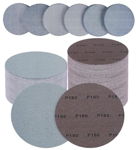 PMIQSA 25Pcs 225mm Sanding Discs 180 Grit, Ceramic Mesh Sandpaper Hook and Loop Sander Pads for Drywall Efficient Dust Removal Random Orbital Sander