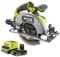Ryobi - Scie Circulaire 18 Volts sans fils, BRUSHLESS, 2 lames 24 dents 184mm, livrée avec un rail de guidage 1 Batterie 2Ah et 1 Chargeur Rapide