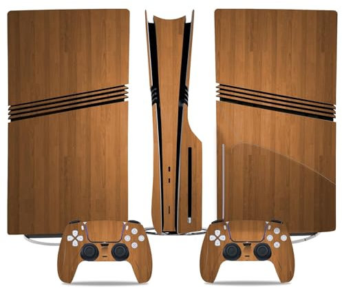 Anti Rayures pour PS5 Pro Skin Disc Edition & pour PS5 Pro Skin Digital Edition Console Et Contrôleur Vinyl Cover Skins Wraps Scratch Resistant Compatible 64106 sans Mousse(Disc Version)
