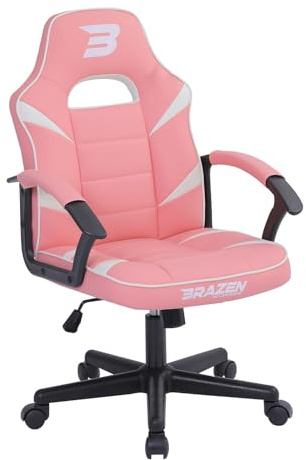 BraZen Valor Mid Back PC Gaming Chair Pink