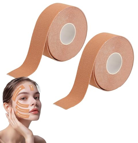 2 Rollen Face Lifting Tape,2.5cm*500cm,Face Tape | Gesichtstape,Tape Gesicht,Face Tape Lifting Gesicht,Gesichtstape Gegen Falten,Für Stirn, Augen Und Mundpartie