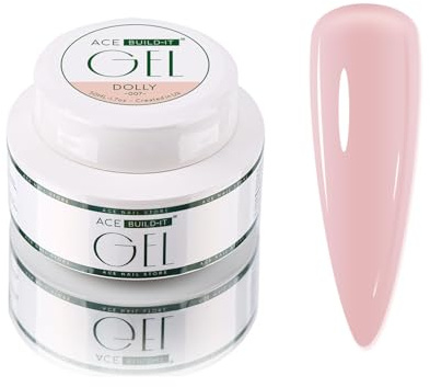 ACE Build-It Builder Gel 50ml – UV/LED Nail Extension & Overlay Gel – Professional Nail Enhancement – Created in UK (DOLLY 007)