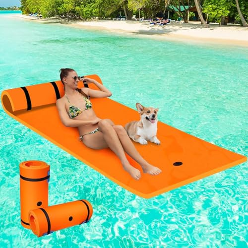 Hamaca de Agua 210x90 cm – Colchoneta Flotante de Espuma XPE para Piscina, Lago y Mar – Soporta 250 kg, Duradera y Segura
