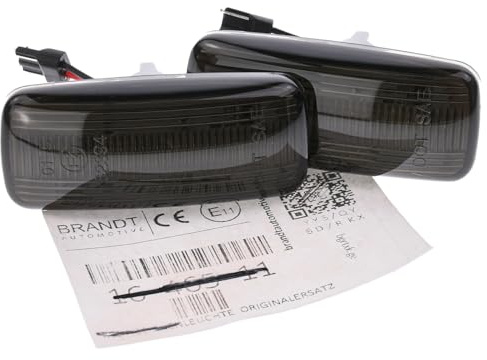 BRANDT Seitenblinker Set LED Kotflügel Blinker + Kabel Schwarz passend für Audi A2 Allroad C5 4B A3 S3 8L A4 B5 S4 RS4 8D TT 8N A6 S6 C5 RS6 4B A8 S8 D2 Blinkleuchten