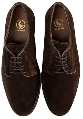 El Ganso Zapato Ante Cordones Marrón