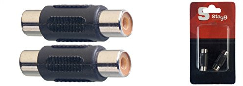 Stagg 16075 Female Phono RCA Audio Adaptor (Pack of 2)
